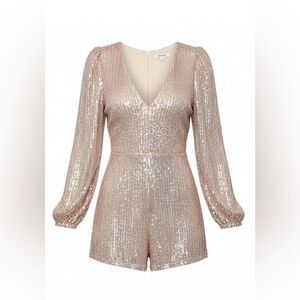 Top Style Rose Gold Sequin Romper – Size Medium